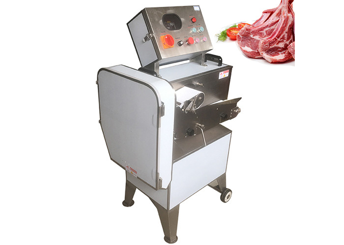 JY-303A 304SUS 120 mm Width Conveyor Belt Frozen Ribs Cutting Machine Slitting Machine Meat Dicing Machine