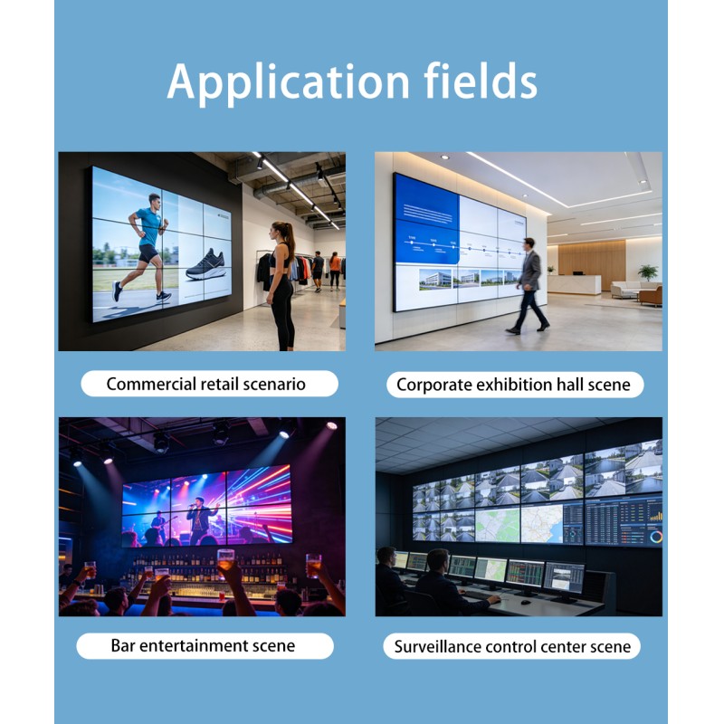 HD 46/49/55 Inch LCD Video Wall Display Seamless 3.5mm Bezel-less 3x3 Splicing Screen Commercial Advertising Digital Poster