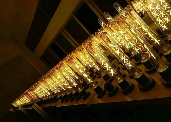 125mm T30 Led Filament Bulb Tubular 90ra E26 Base 5w Amber Color Cover