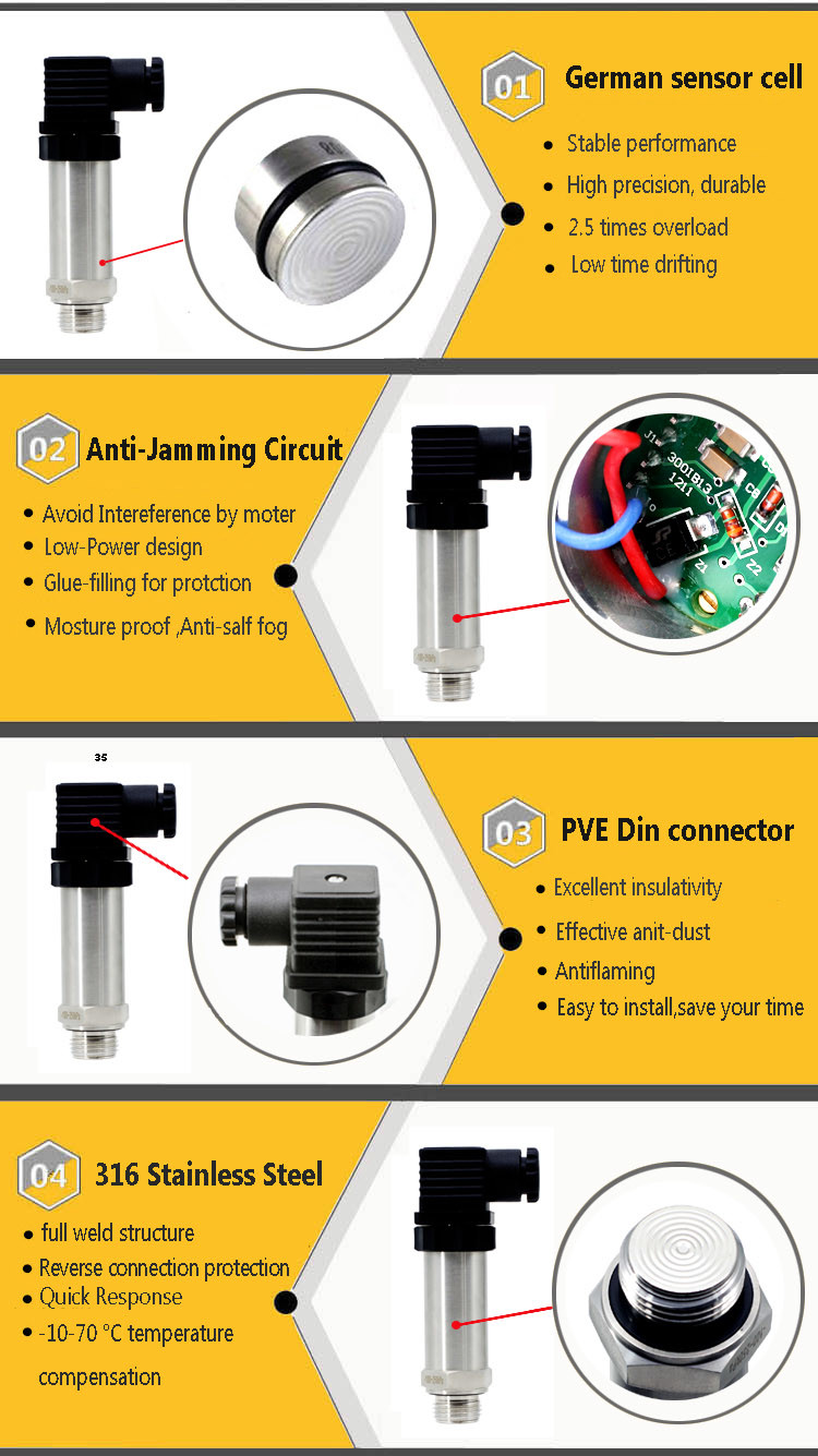 Intrinsic Safety Diaphragm Level Transmitter , MEMS Technology Diaphragm Pressure Gauge