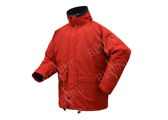 Red Color Mens Waterproof Overalls , European Size Cotton Work Coveralls