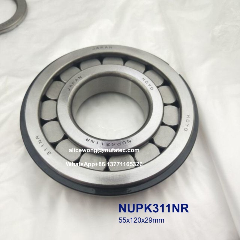 NUPK311NR NUPK311 Cylindrical Roller Bearing 55x120x29mm With Snap Ring
