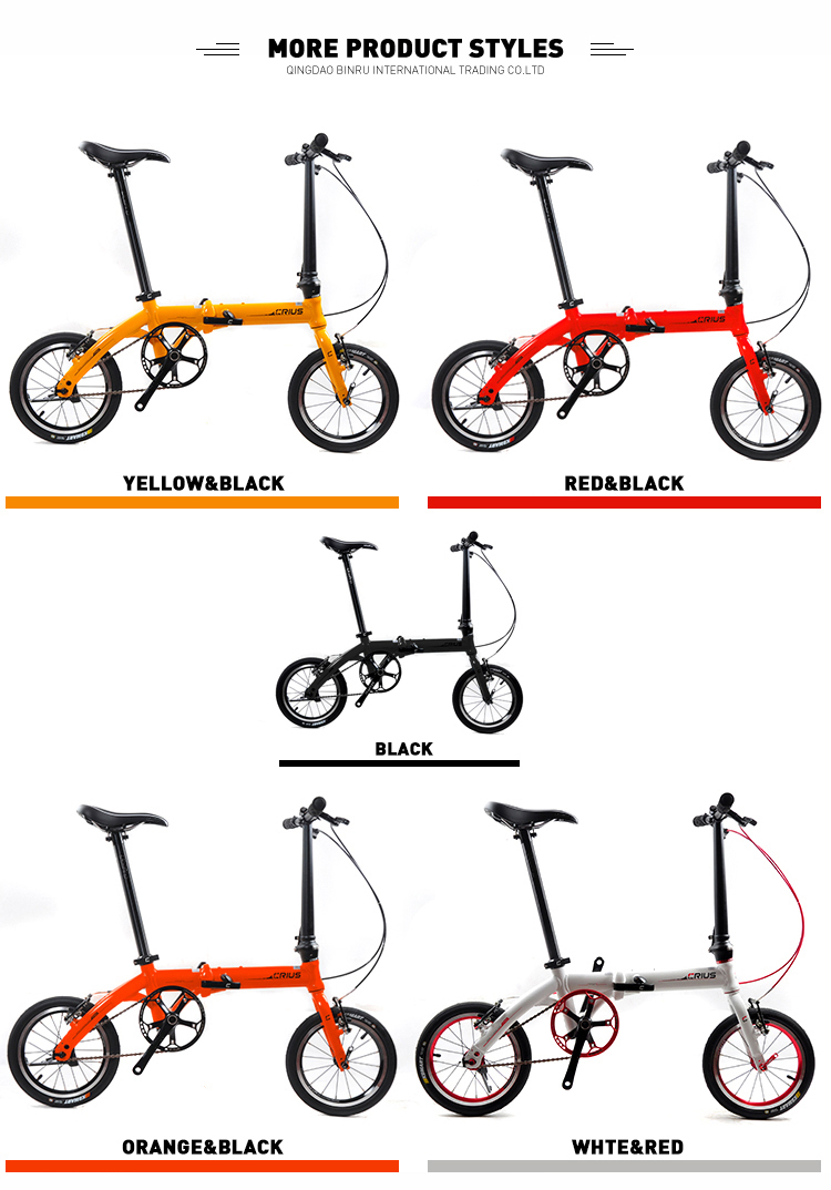 Crius Most Popular 14 Inch Foldable Exercise Road Bike Lightweight And Easy To Carry