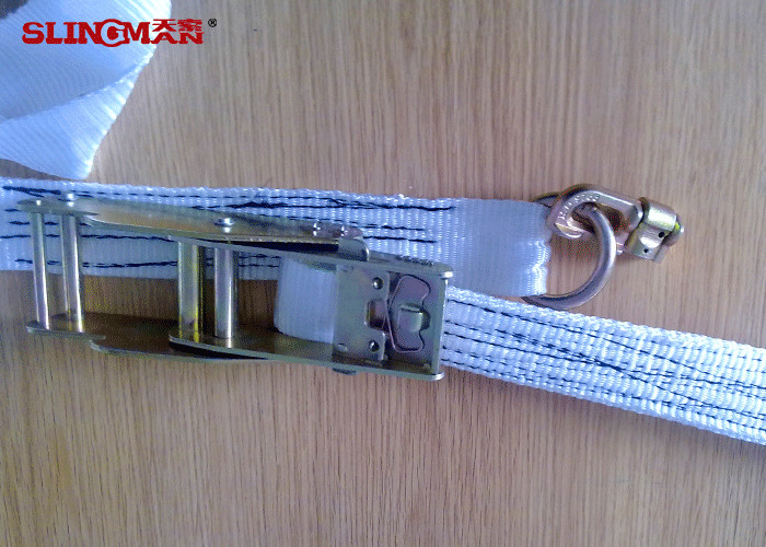 50MM Polyester Car Trailer Tie Down Straps LC2500 DN EN12195-2 For Boat Lashing