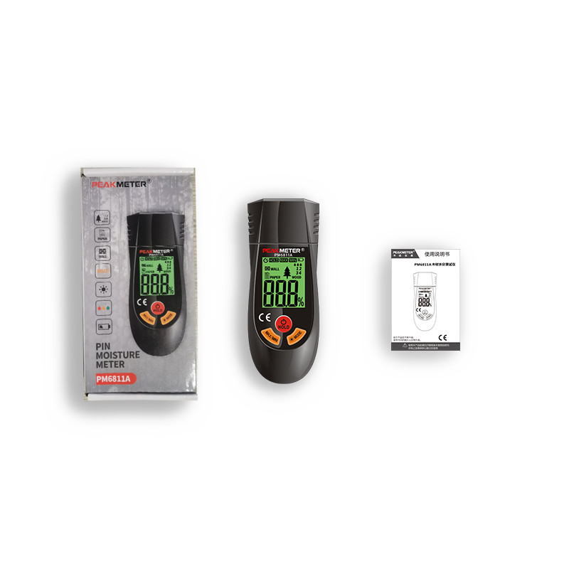 Hand-held Wood Moisture Tester 4 Type Tree Test Paper And Wall Test Max Min Value Measurement