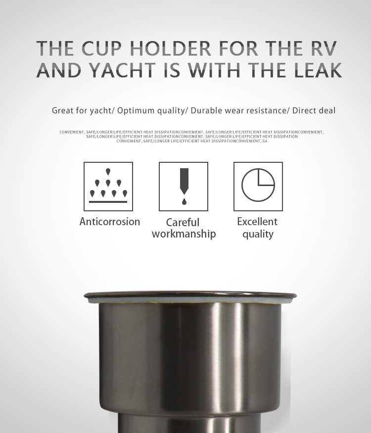 Marine Hardware Boat Accessories Stainless Steel Drink Cup Holder is also compatible for the campervan RV van