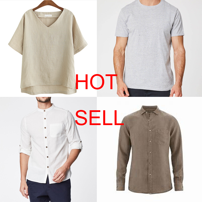 Eco Friendly Round Neck Hemp Cotton Clothing Long Sleeve Blank Design