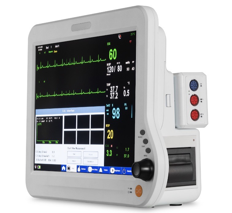 Hospital Bedside ICU Cardiac Monitor For Monitoring Parameters ECG