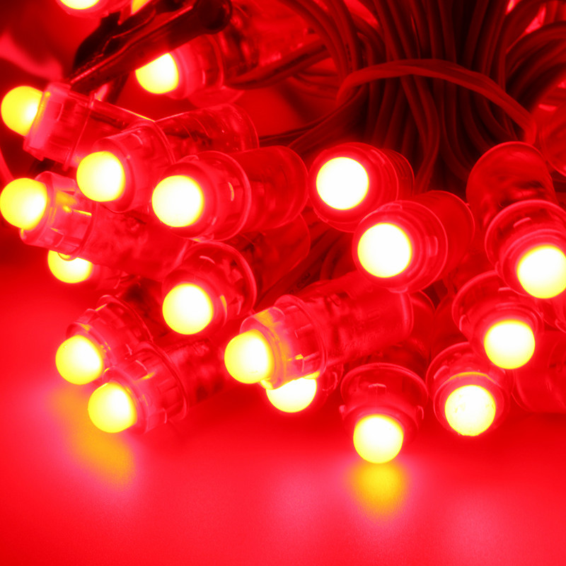 Waterproof IP67 12v 9mm 0.2W Rgb Led String Lights