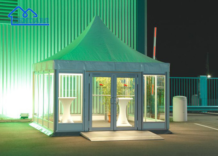 White UV Protection , Fire Resistance Garden Canopy Shelter Aluminium Pagoda Tent For Sale