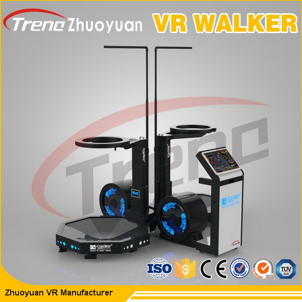 Black 800 Watt 9D Virtual Reality Treadmill / Shooting Battle Games