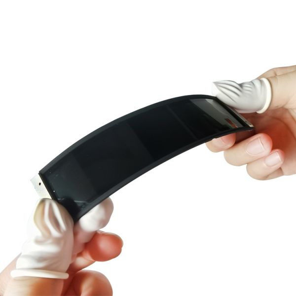 Side view of flexible AMOLED display