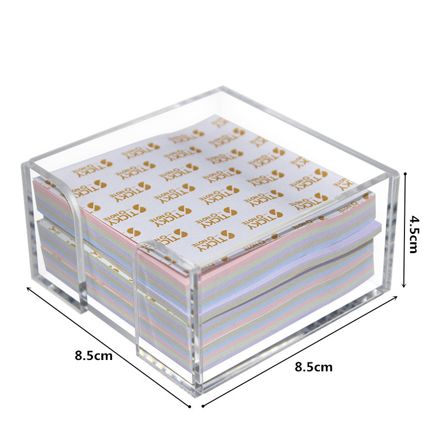Custom Color Office Use Note Pad Acrylic Box Plexiglass Pad Holder For Restaurant