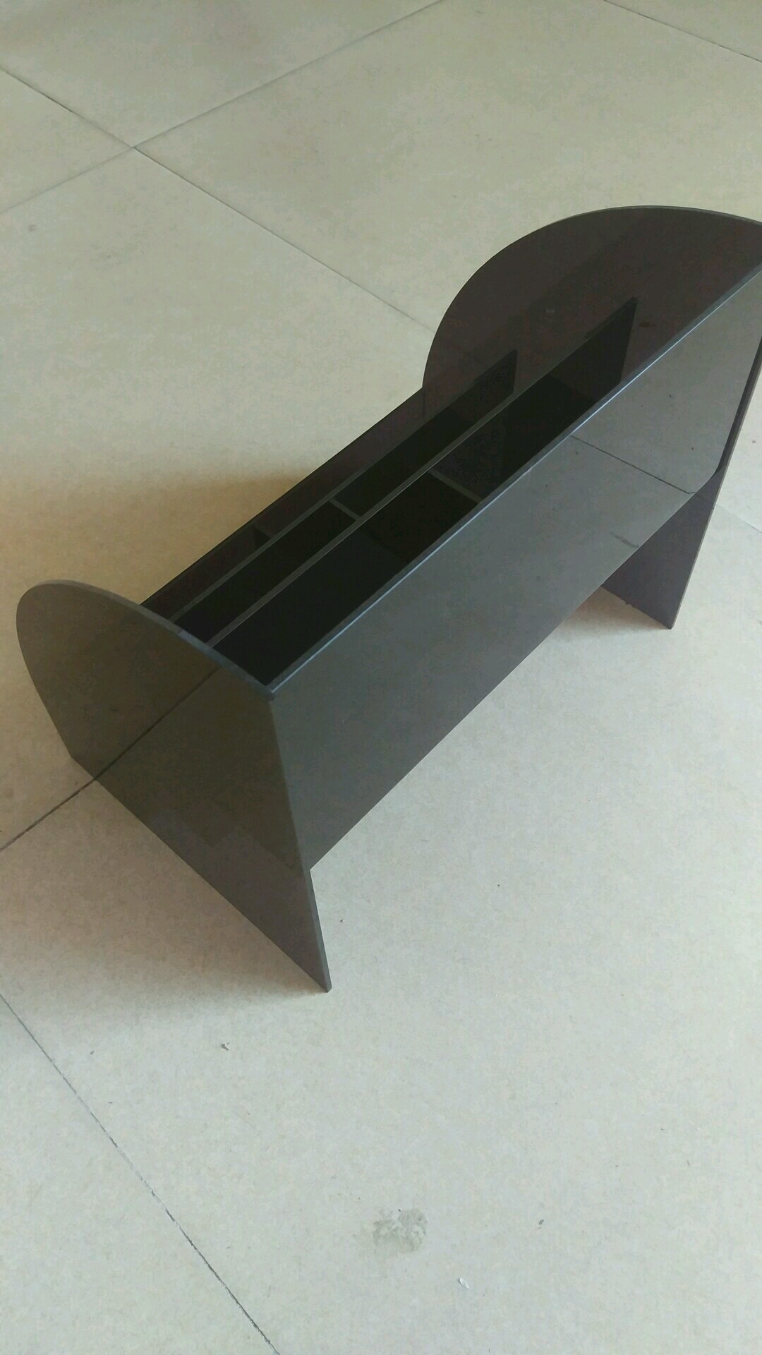 Black 3- Tier Tabletop Acrylic Nail Polish Display Holder Rack Organizer Plexiglass Cosmetic Stand