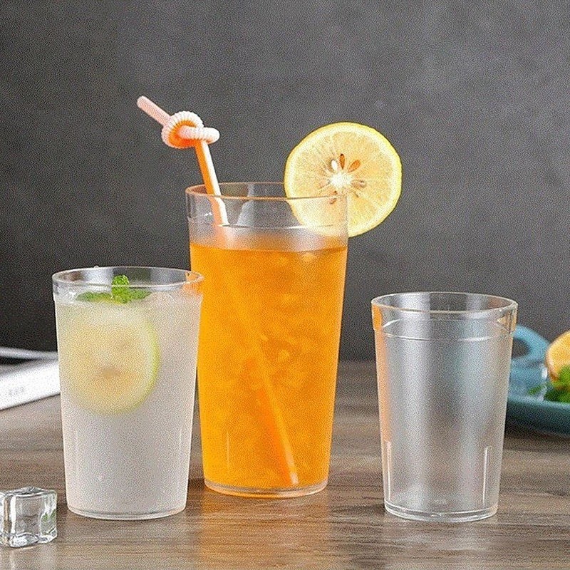 Hard Plastic Cups Clear Plastic Double Colored Rimmed Cups Fancy Disposable Wedding Cups Elegant Party Cups
