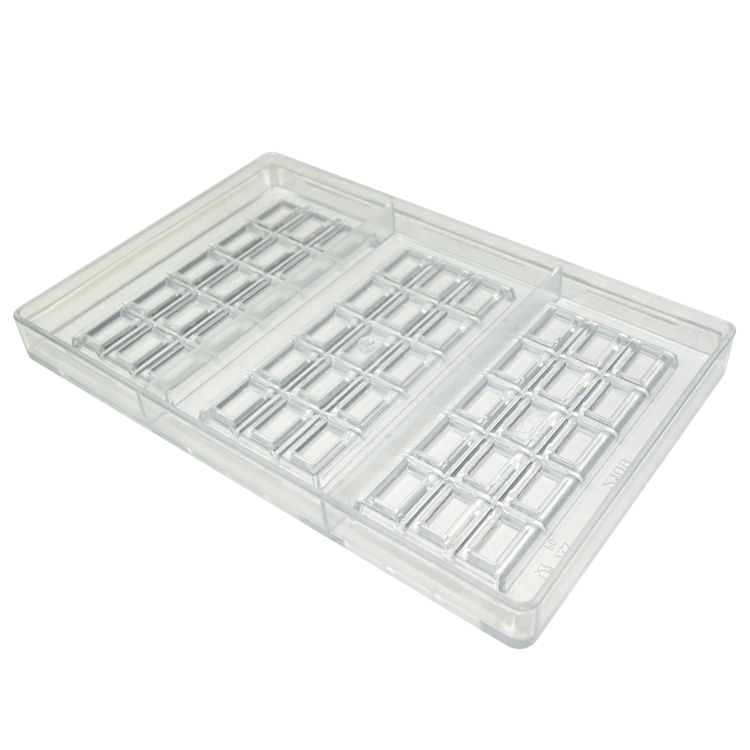 Sustainable 3D Custom Made Chocolate Molds Rectangle Polycarbonate