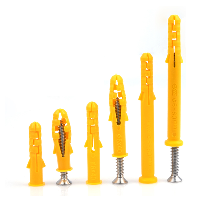 304 Stainless Steel Plastic Expansion Tube Rubber Plug Bolt Self Tapping Screw
