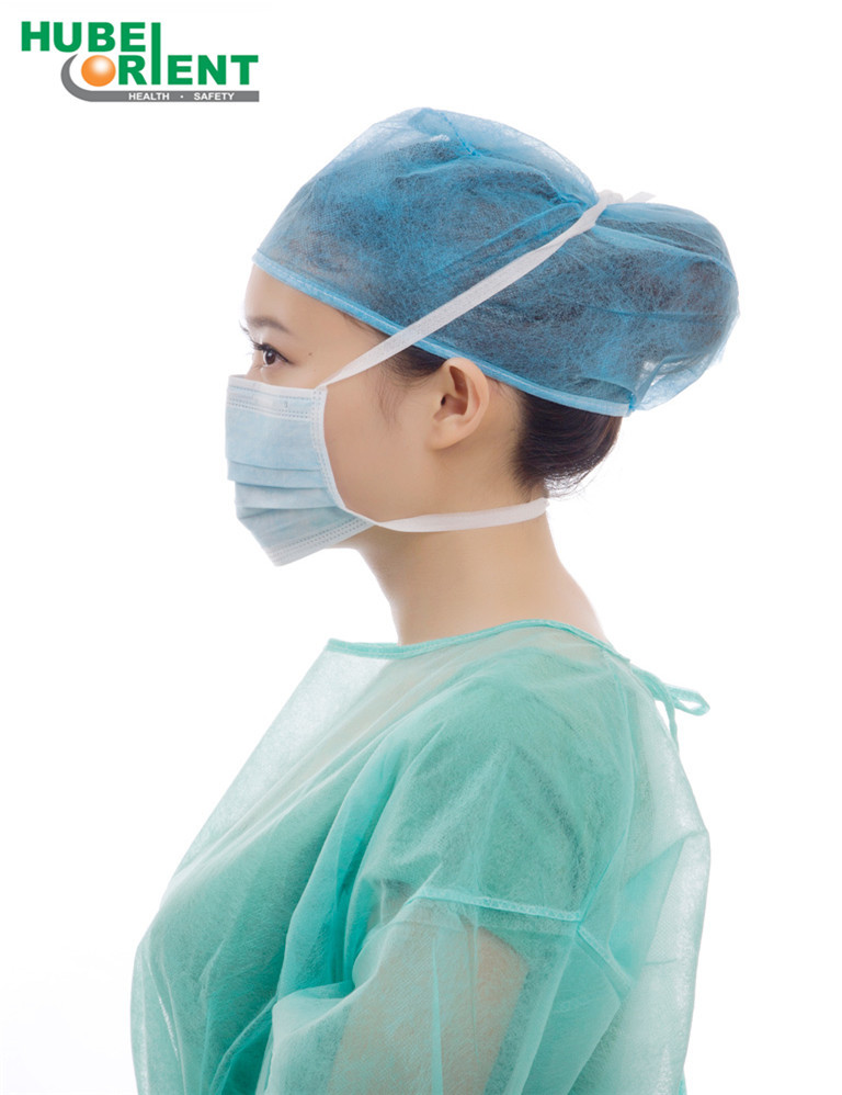 Professional Hospital Use Disposable Medical Non-woven Face Mask With Tie-on For Hospital
