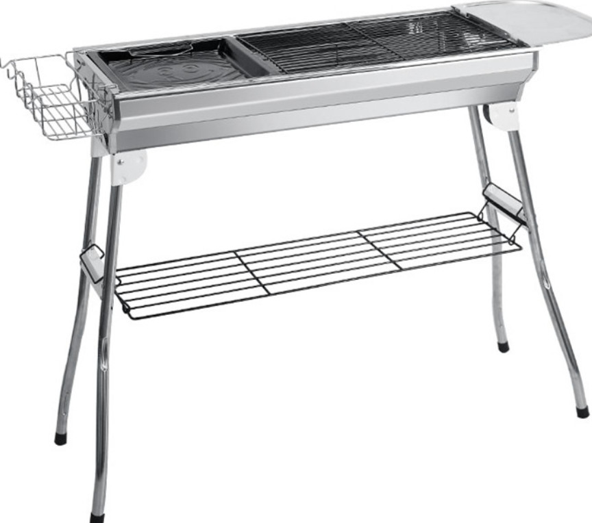 Thickened Large Stainless Steel Barbecue Outdoor Folding Barbecue BBQ Portable Barbecue