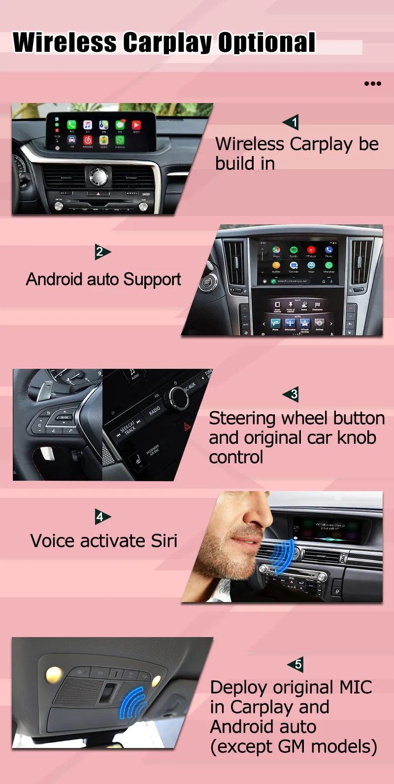 Toyota Land Cruiser LC200 Android video interface 8+128GB powered by Qualcomm with carplay android auto