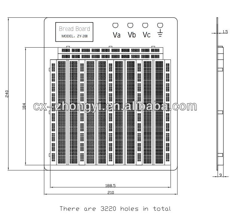Clear Plastic Transparent Breadboard Solderless