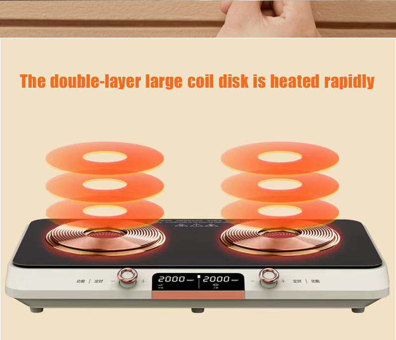 Intense Fire Function Electric Induction Cooker with Touch Buttons and NO App-Controlled