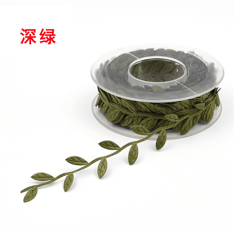 Polyester Leaf Ribbon Ultrasonic Red Poly Ribbon For Wedding Decoration