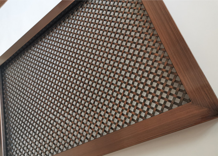 Antique Plated Woven Architectural Metal Mesh Fabric For Elevator Interior