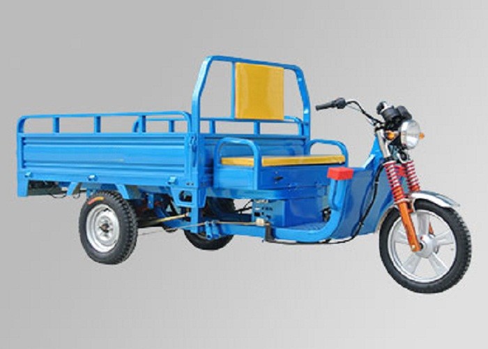 120AH Battery 3 Wheel Cargo Scooter Blue Steel Body Drum Type Brake System
