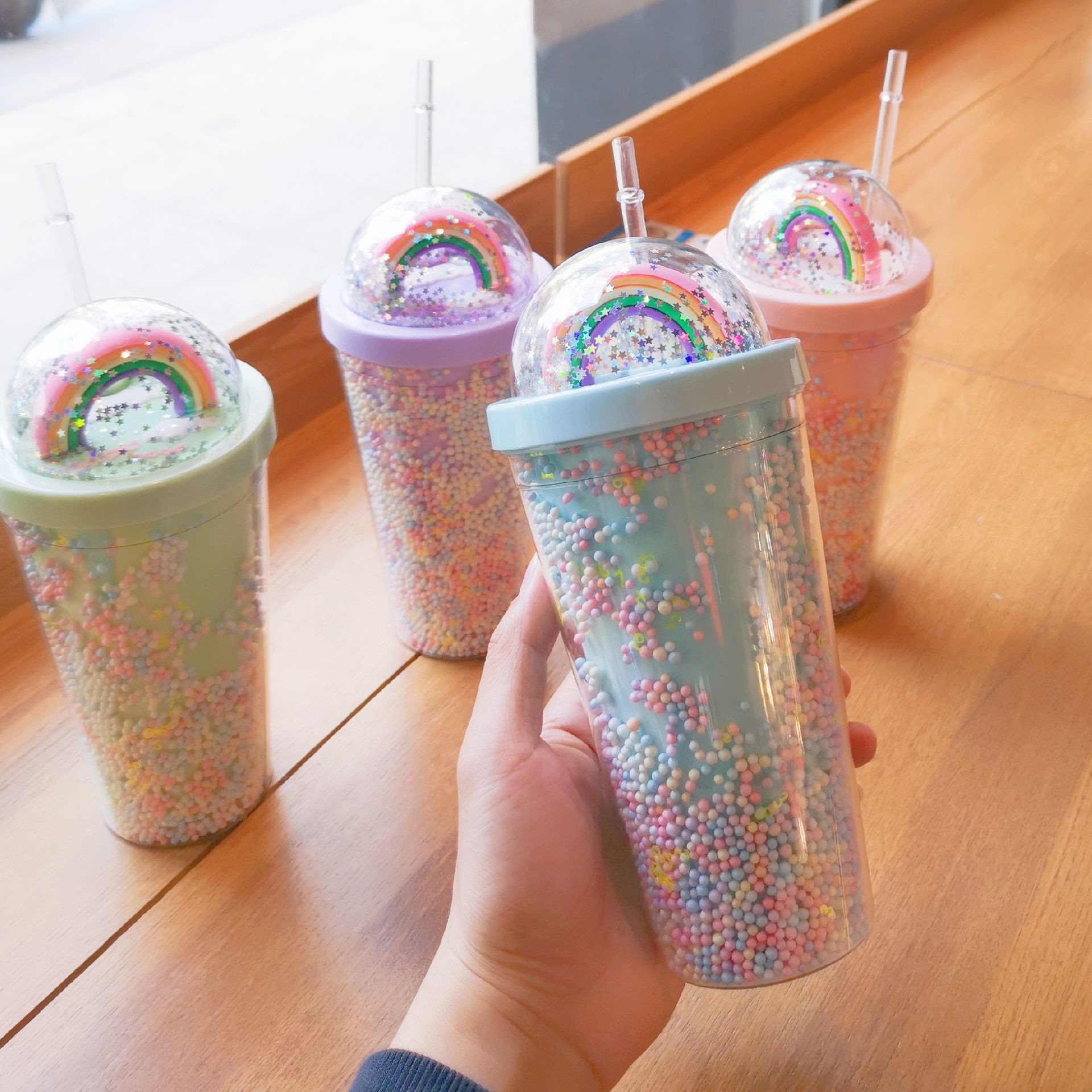 OEM ODM 550ml Plastic Tumblers With Lids And Straws BPA Free