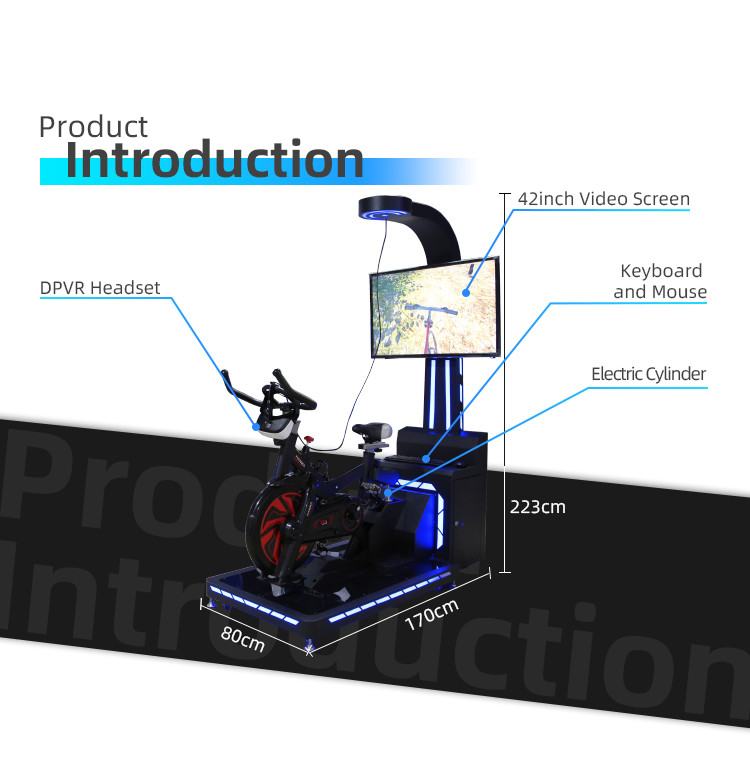 Sport Game Machine Small Size VR Bicycle Simulator