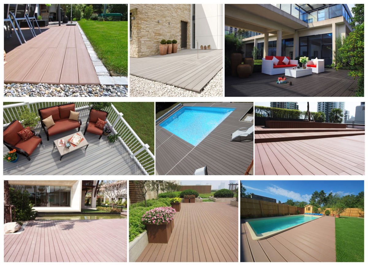 Long Lifespan Wood-Plastic Composite 150x25mm WPC Decking for Rumanien Pool Jetty