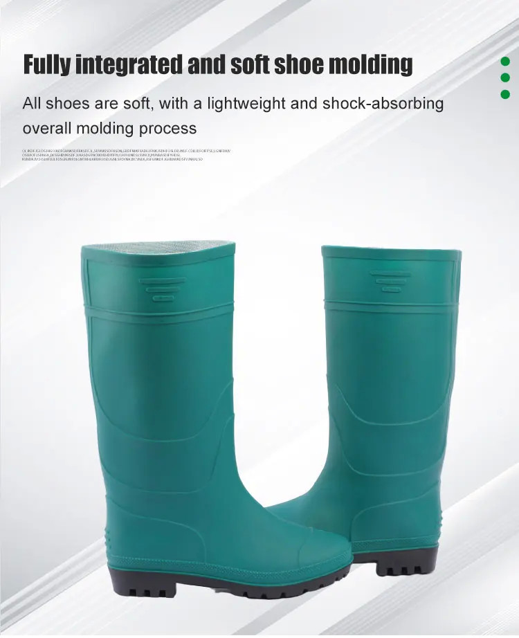 Piercing Resistant Waterproof Rain Boot PVC Customizable ISO Certificate