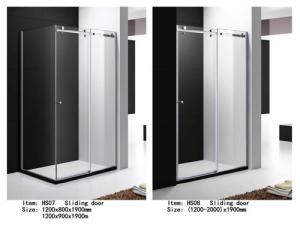 Buy cheap Tempered Glass Shower Door Enclosures With Top Roller One Side Sliding Door product