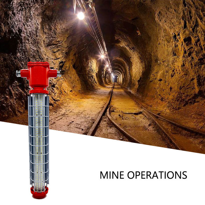 24W 36W Explosion Proof Strip Light Wall Mounted For Mining