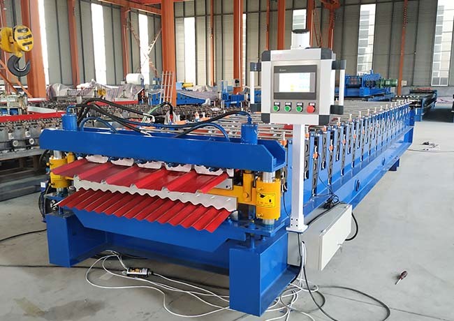 Wall Sheet Portable Metal Roof Roll Forming Machine Material Expand Width 1250mm