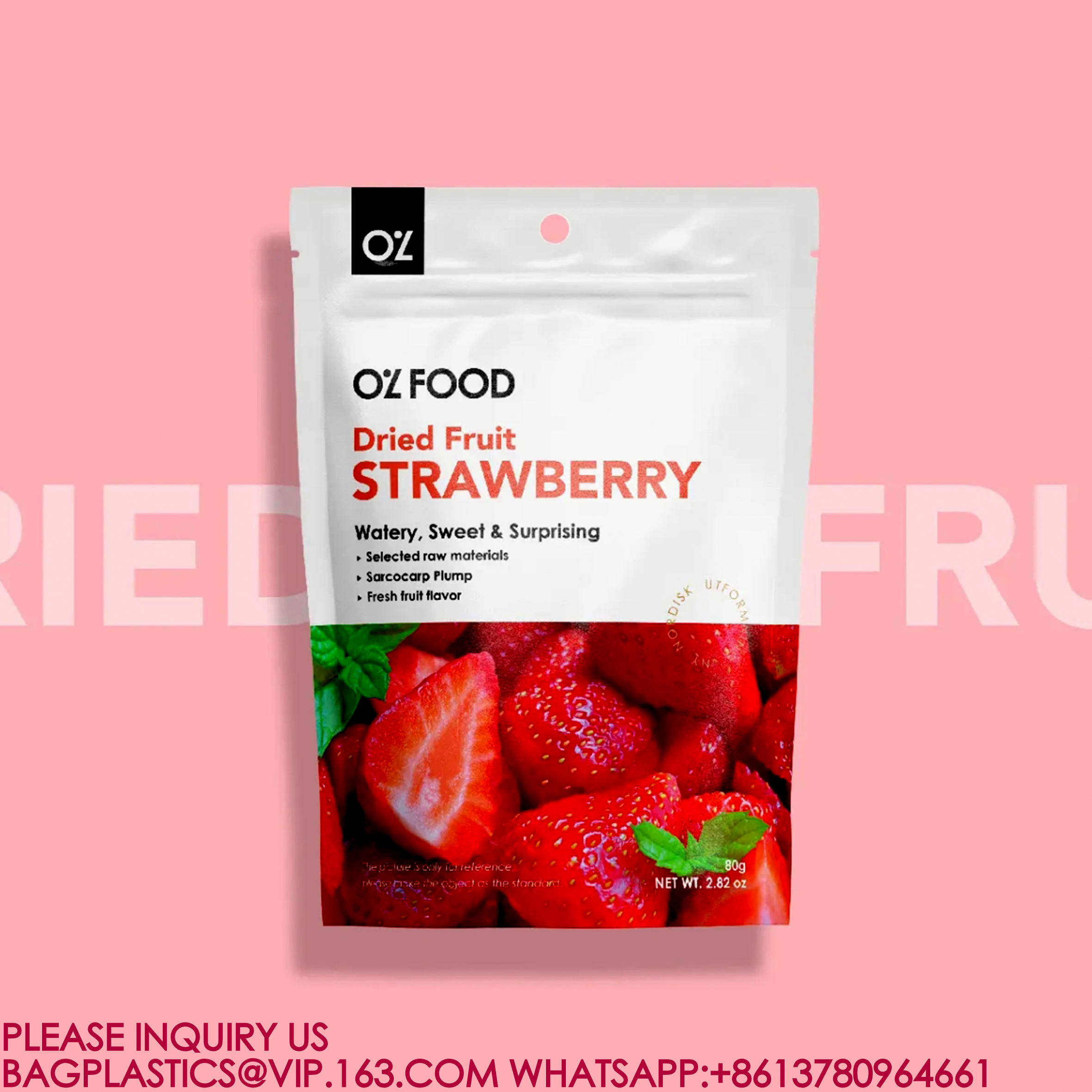 Ecofriendly Zipper Lock Stand Up Bag Sealed EasyTear Food Bag Reusable Candy Snack Bag