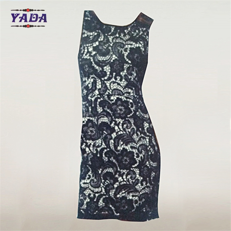 Elegant lace fabric latest pattern 2018 fashion clothing women fashionable ladies western sexy night dress made in China
