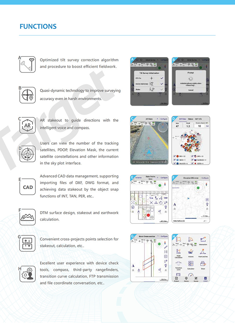 IP68 Magnesium Alloy Material Hi-Target V200 GPS RTK GNSS With Linux Operating System