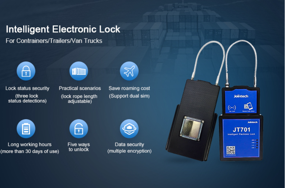 JT701D Smart Waterproof GPS Tracking Padlock with Real-time GPS Positioning Remote Unlocking and Temperature Sensors