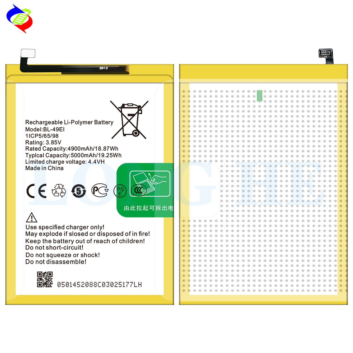 Original BL-49Ei P33 Plus Li-ion Polyer Rechargeable Battery for itel W6001 ODM