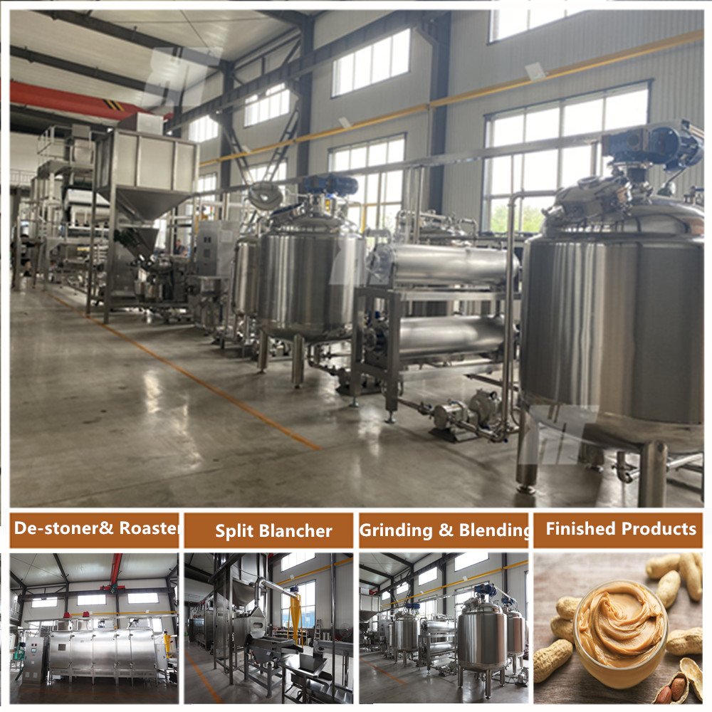 300-2000KG/H Peanut Butter Production Line Peanut Butter Milling Machine LNG