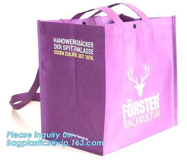 Promotional Custom LOGO Printed Gift Tote Shopping Non Woven Bag, Classic Black Non Woven Fabric Shopping Carry Bag Whol