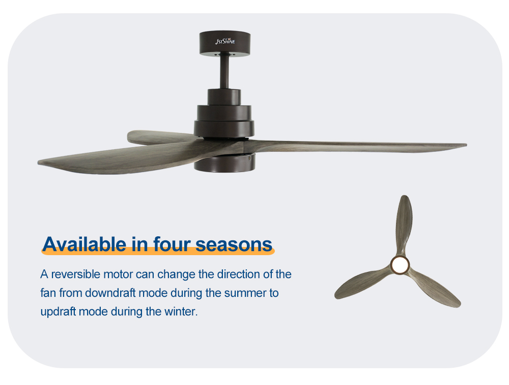 Lighting Solutions Service LED Ceiling Fan with 3 Wooden Blades and Remote Control