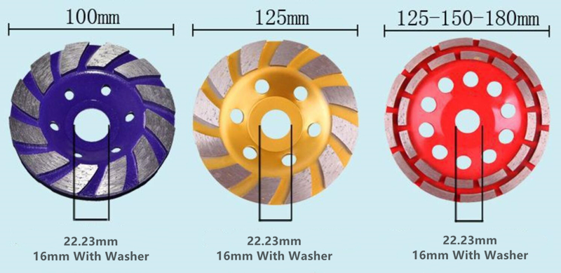 80mm Diamond Grinding Wheels Concrete Cements Stone Polishing