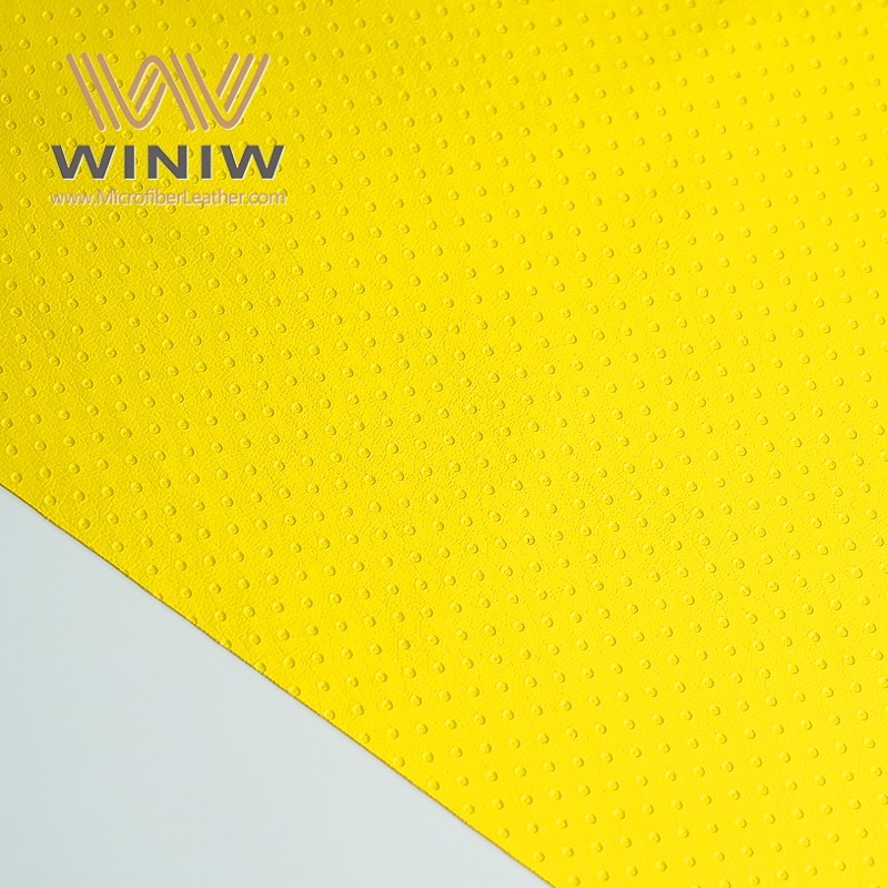 Micro Faux Yellow Leather Fabrics For Traditional Soccer Ball