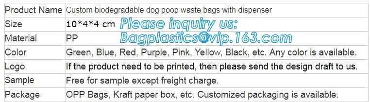 High Quality Eco-friendly Degradable Fashion With Printing Doggy Pet Dog Waste Poop Bags, Eco friendly pet dog waste poo