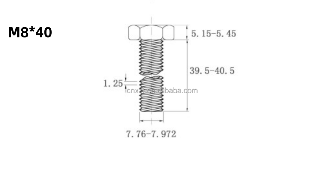 Hastelloy C-276 DIN933 M8* 20-60 mm Hexagon Head Bolt ANSI Standard with Plain Finish Type Hex Bolt