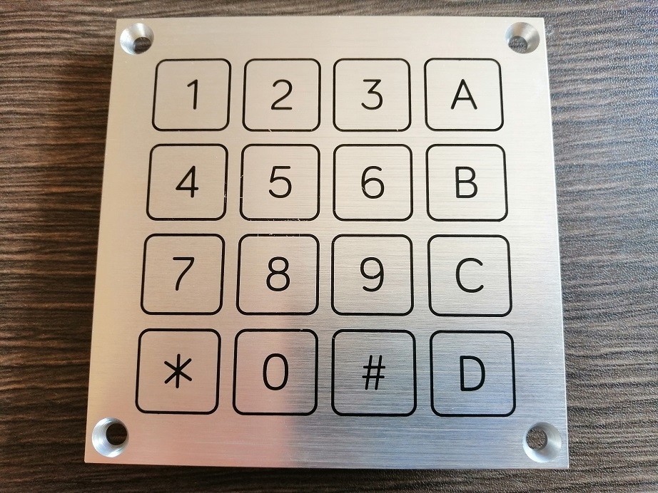 Factory supply IP68 waterproof matrix 4X4 piezo keypad with 16 flat keys
