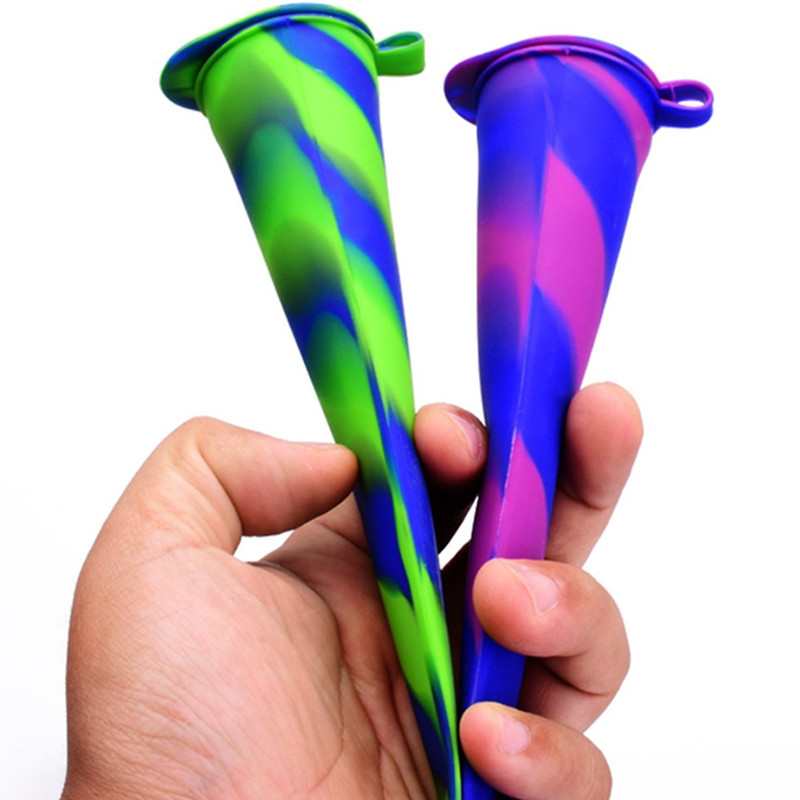 6 Pcs Multicolored Silicone Ice Mold 7.5*1.6in ice pole moulds With Attached Lids